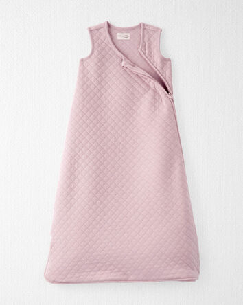 Baby Girl Doubleknit Zip Wearable Blanket Made with Organic Cotton, 