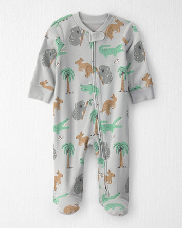 Baby Organic Cotton Sleep & Play Pajama in Aussie Friends, 
