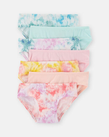 Girls 7-Pack Print Hipster Underwear - Pink/Blue, 
