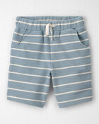Kids 2-Piece Organic Cotton Top & Short Set in Stripes, image 2 of 5 slides