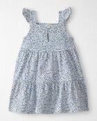 Baby Girl Organic Cotton Tiered Dress in Meadow Bloom, image 5 of 6 slides