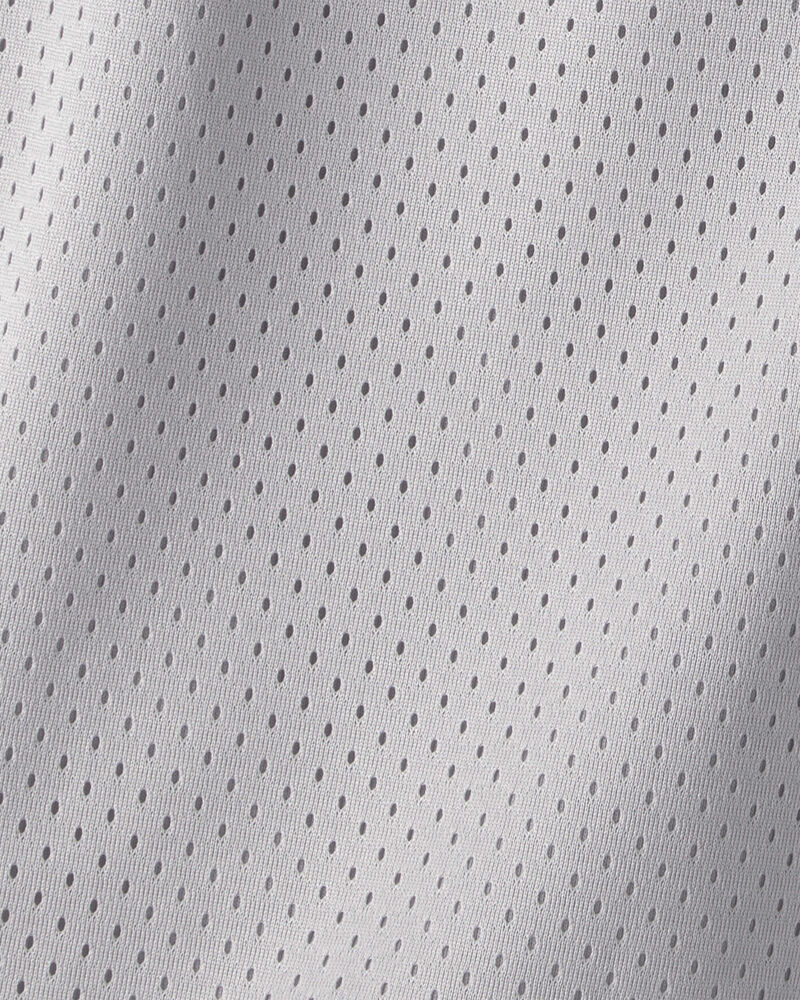 Boys Striped Mesh Active Shorts - Grey, image 3 of 4 slides