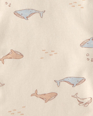 Baby 4-Pack Whale Burp Cloths, 