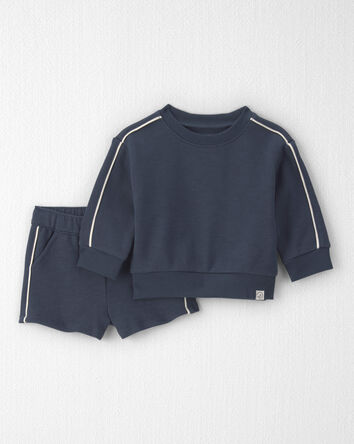 Baby 2-Piece Organic Cotton French Terry Pullover & Short Set, 