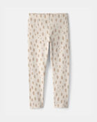 Toddler Girl Dots Pull-On Stretch Leggings - Cream, image 1 of 4 slides