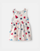 Baby Girl Fourth of July Sleeveless Knit Dress, image 1 of 4 slides