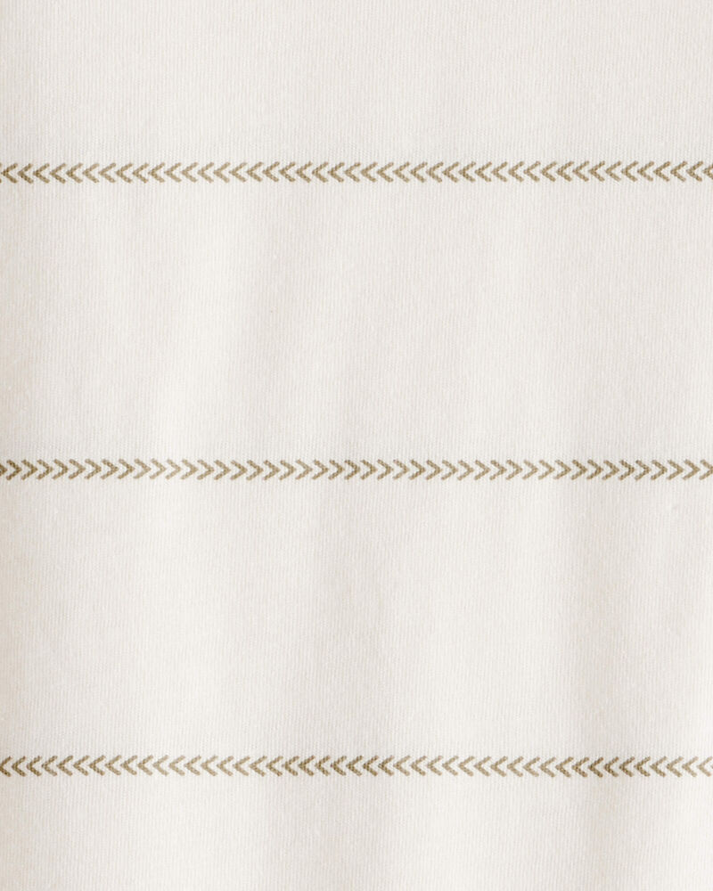 Boys Striped Long-Sleeve Tee - Ivory, image 2 of 3 slides