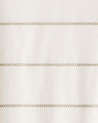 Boys Striped Long-Sleeve Tee - Ivory, image 2 of 3 slides