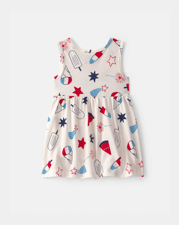 Baby Girl Fourth of July Sleeveless Knit Dress, 