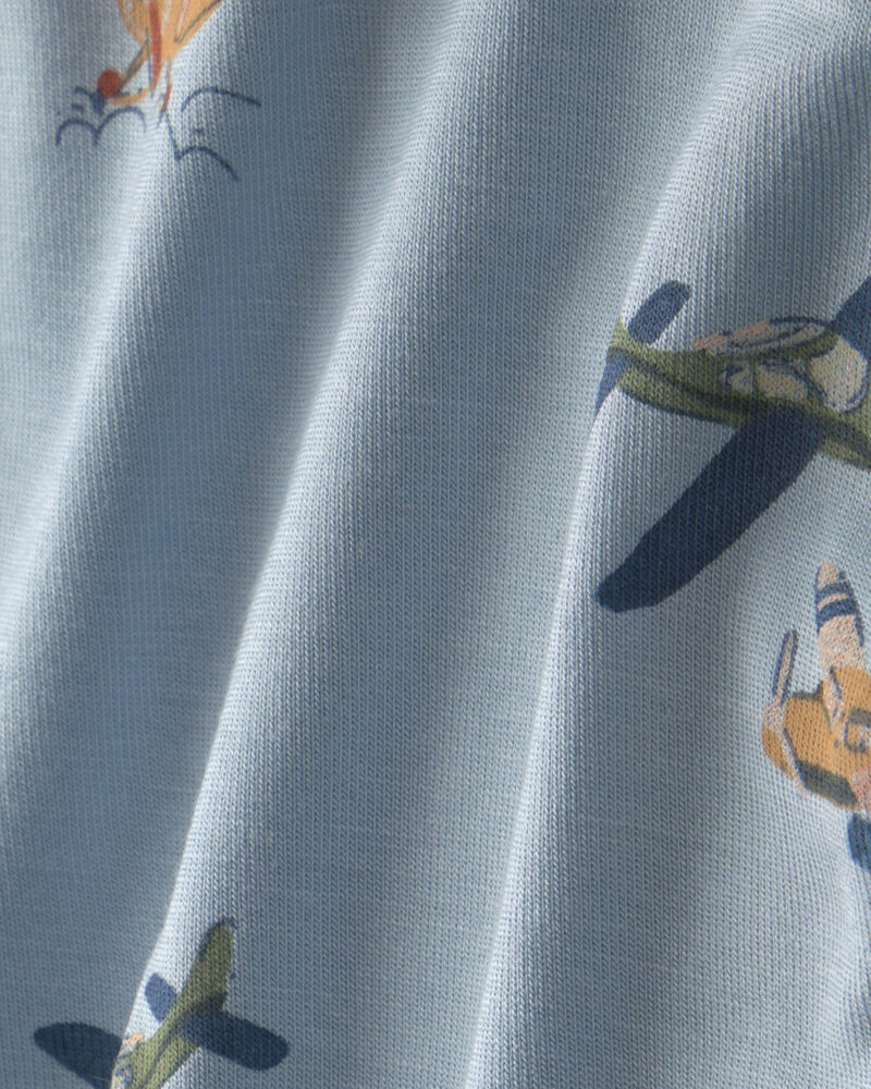 Baby Boy 2-Pack PurelySoft&trade; Vintage Plane Rompers - Blue, image 3 of 7 slides
