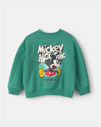 Toddler Boy Disney&copy; Mickey Mouse French Terry Pullover Sweatshirt - Green, 