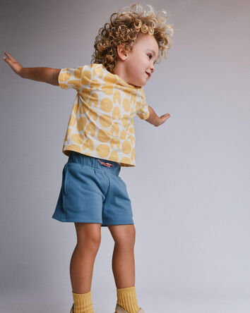 Toddler Relaxed Graphic Tee in Otter Avenue Print - Yellow, 