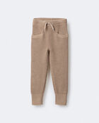 Toddler Sweater Jogger Pant - Tan, image 2 of 7 slides