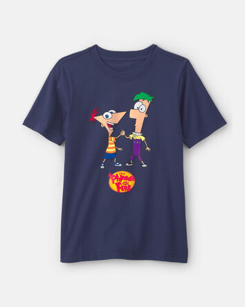 Kids Phineas and Ferb Graphic Tee - Navy Blue, 