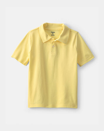 Boys Uniform Piqu&eacute; Polo Shirt - Yellow, 