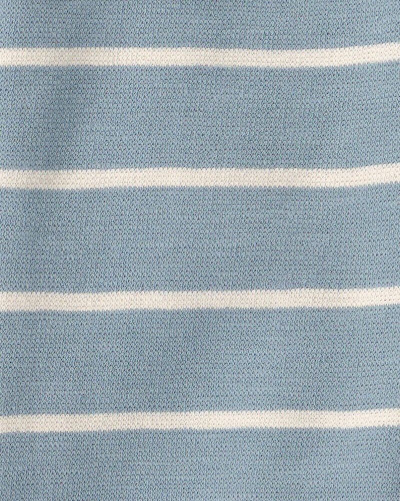 Toddler 2-Piece Organic Cotton Top & Short Set in Stripes, image 4 of 5 slides