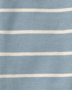 Toddler 2-Piece Organic Cotton Top & Short Set in Stripes, image 4 of 5 slides
