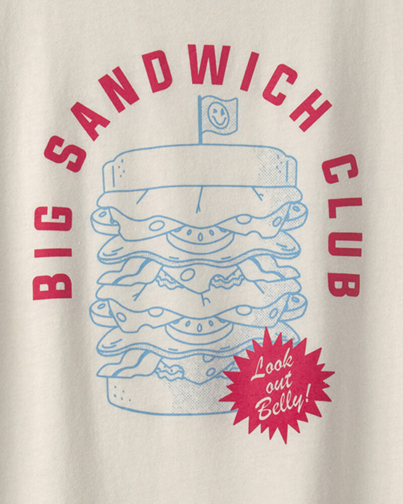 Boys 'Big Sandwich Club' Graphic Tee - Ivory, image 2 of 3 slides
