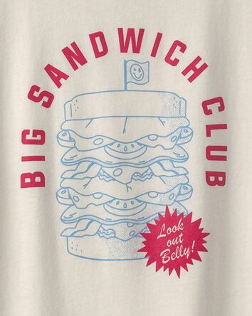 Boys 'Big Sandwich Club' Graphic Tee - Ivory, 