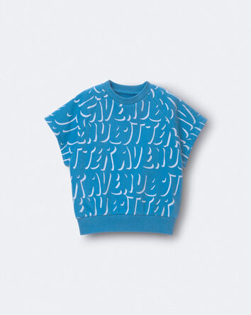 Toddler Elastic-Waist Tee in Otter Avenue Print - Blue, 