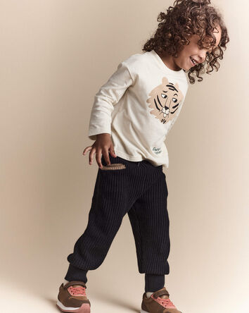 Toddler Sweater Jogger Pant - Black, 