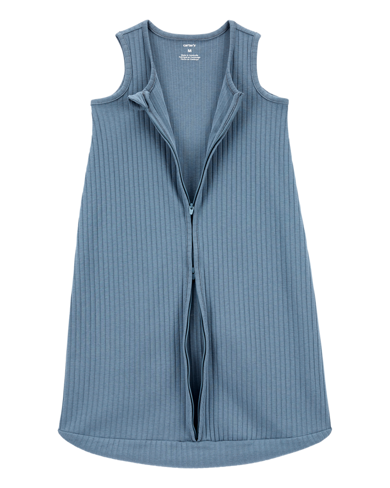 Baby Boy 2-Way Zip Wearable Blanket - Blue, image 2 of 3 slides
