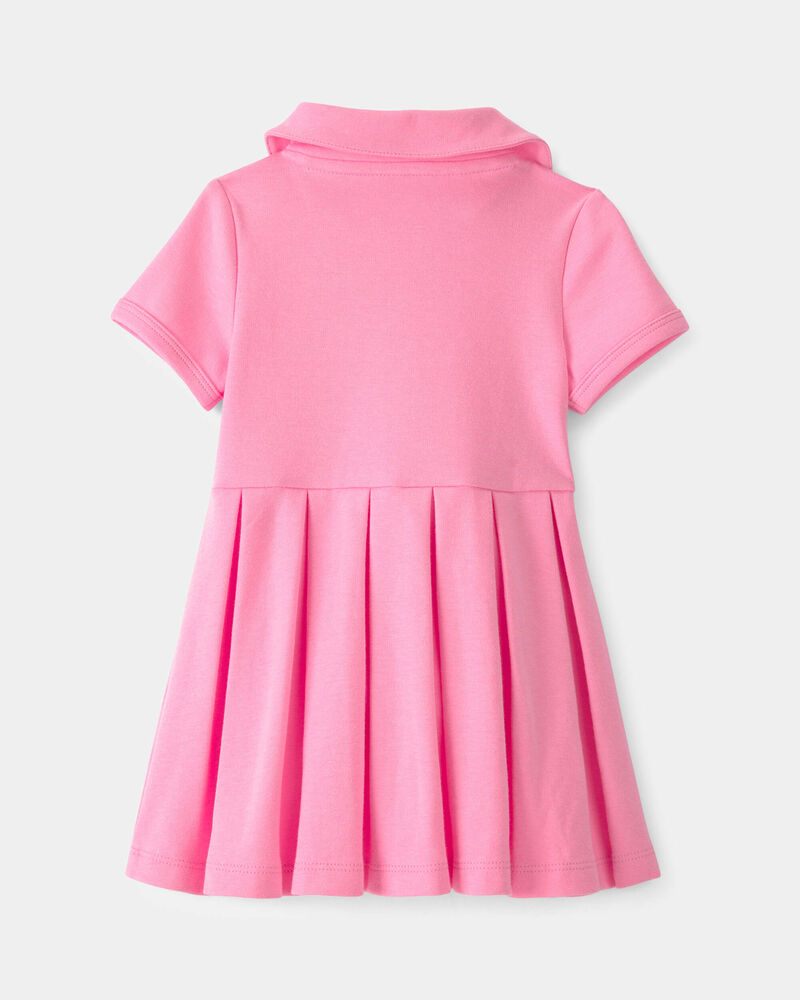 Baby Girl Pleated Tennis Dress - Pink, image 2 of 5 slides