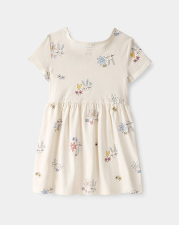 Toddler Girl Easter Bunny Short-Sleeve Dress - Cream, 
