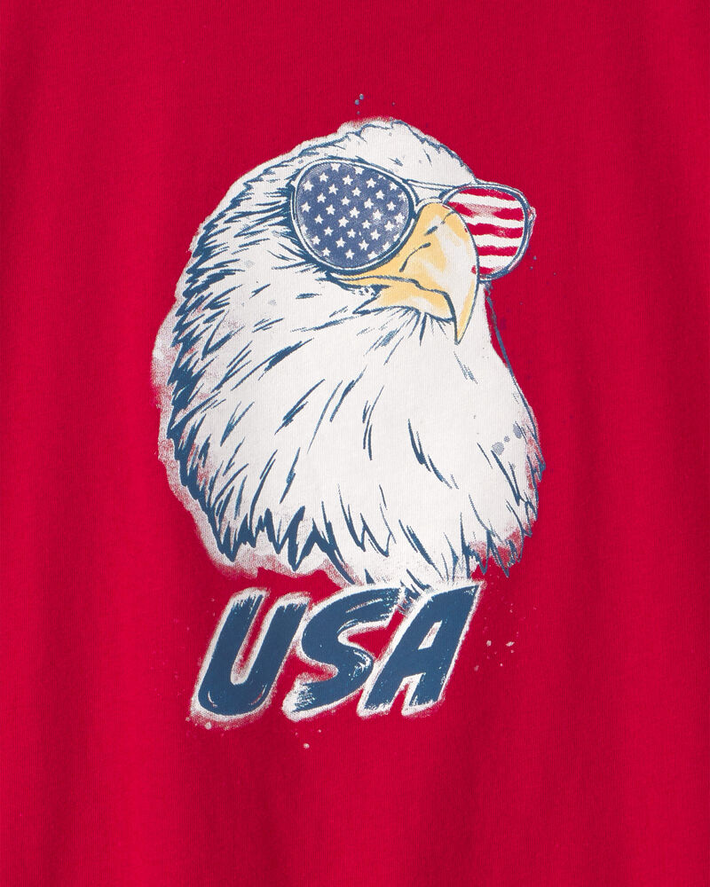 Kids Fourth Of July Eagle Graphic Tee - Red, image 2 of 3 slides