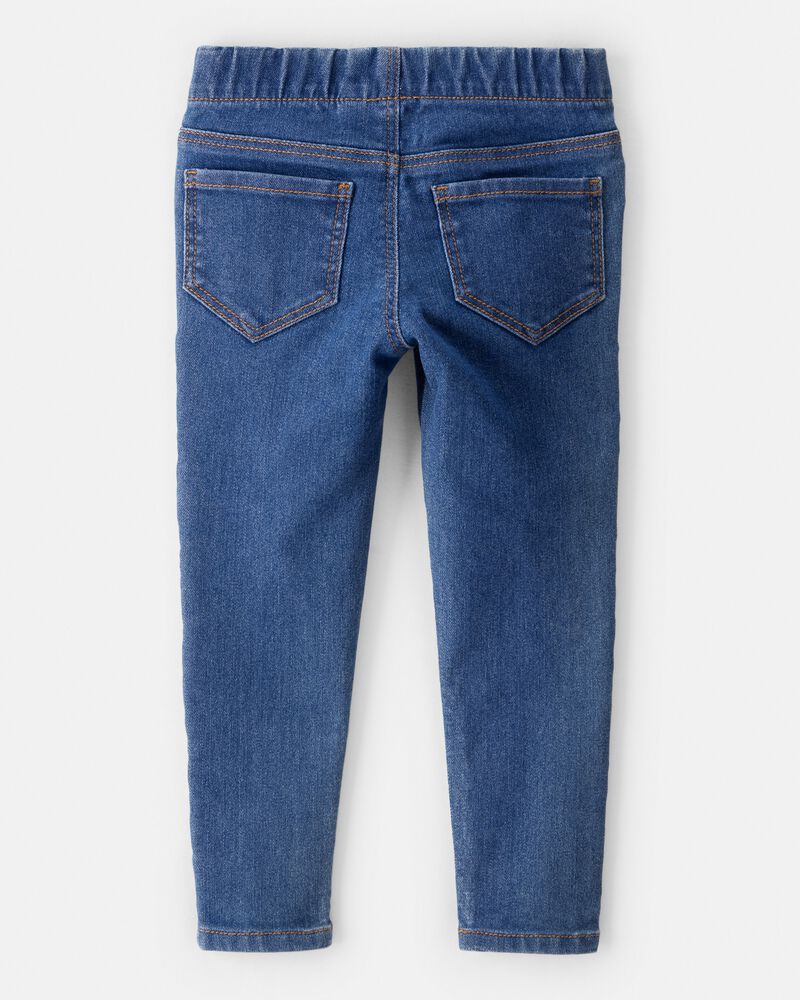 Toddler Girl Dark Wash Elastic-Waist Jeggings, image 2 of 4 slides