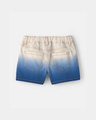 Toddler Girl Ombre Twill Shorts - Blue/Ivory, image 2 of 4 slides