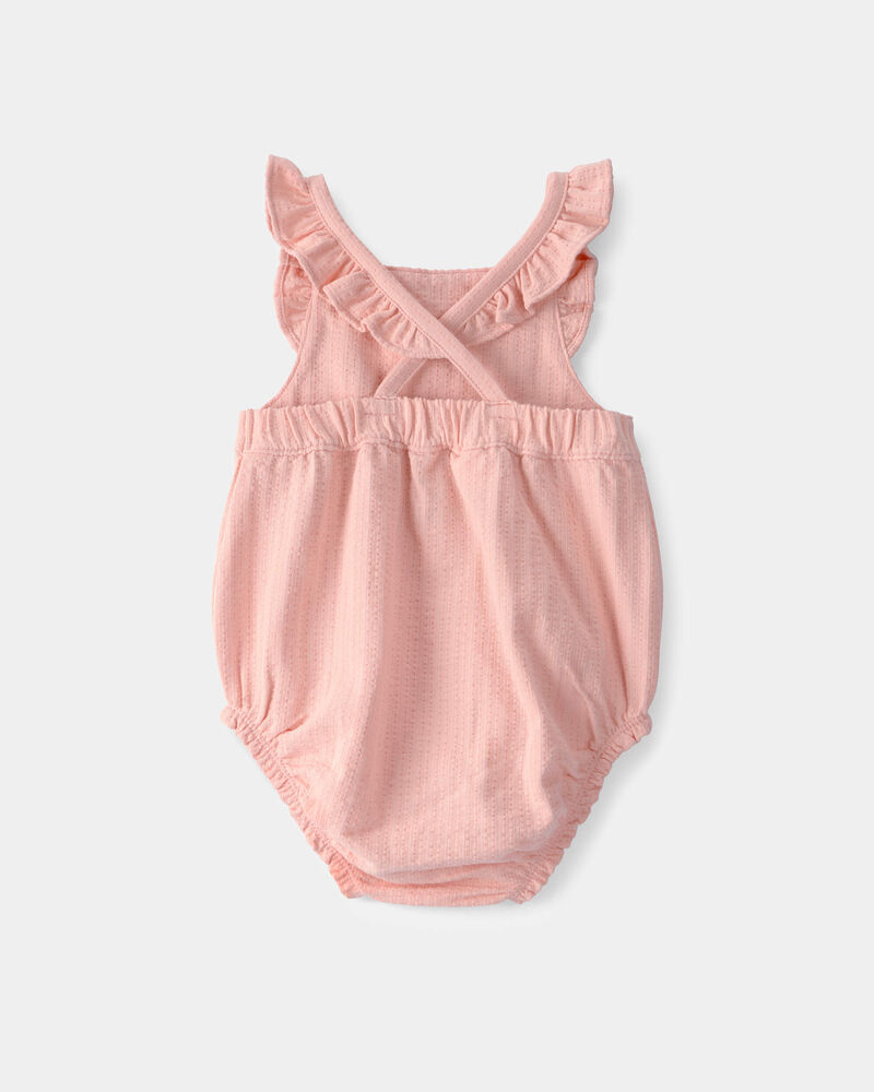 Baby Girl Sleeveless Bubble Romper - Pink, image 2 of 4 slides