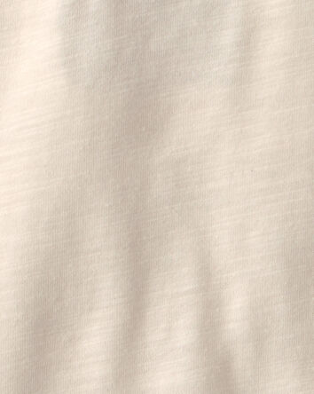 Baby Boy Henley Short-Sleeve Bodysuit - Cream/Brown, 