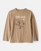 Boys Western Long-Sleeve Graphic Tee - Brown, image 1 of 3 slides