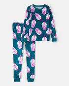 Girls Boba Tea DreamPlush Snug Fit 2-Piece Pajamas, image 1 of 3 slides