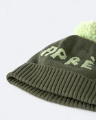 Toddler Apr&egrave;s Pom Pom Beanie - Olive, image 7 of 7 slides