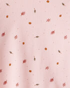 Baby Girl 2-Piece Leaf Print Cotton Long-Sleeve Tee & Pant Set - Pink, image 2 of 3 slides