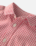 Baby Boy 2-Piece Top & Short Set Made with Organic Cotton in Red Gingham, image 7 of 8 slides