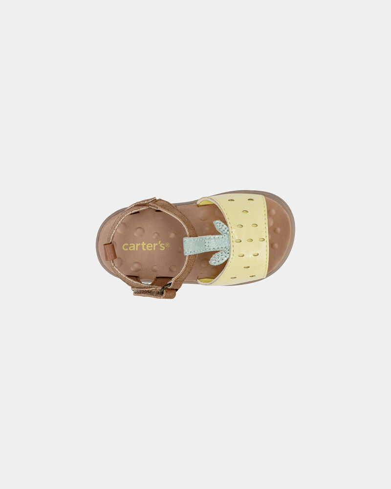 Baby Girl Every Step&reg; First Walker Pineapple Sandals - Yellow, image 4 of 6 slides