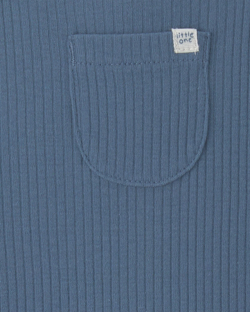 Baby Boy 2-Piece Safari Overall Set - Blue/Ivory, image 4 of 6 slides