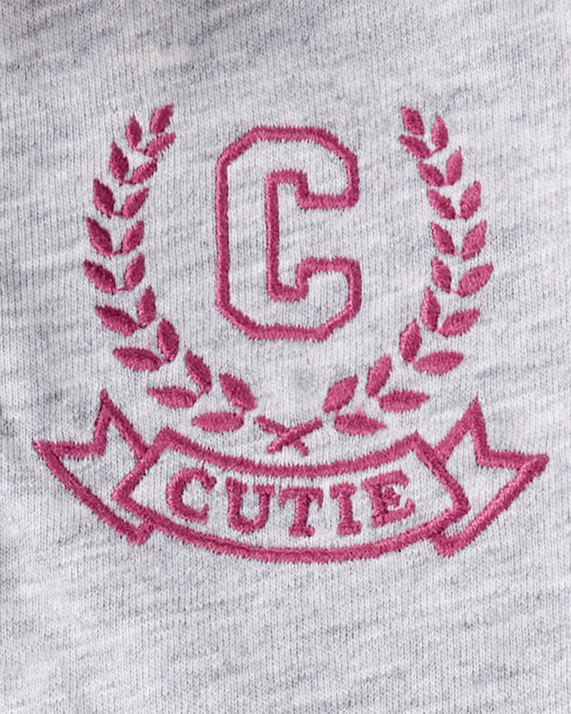 Baby Varsity Polo Bodysuit Dress - Grey, image 4 of 5 slides