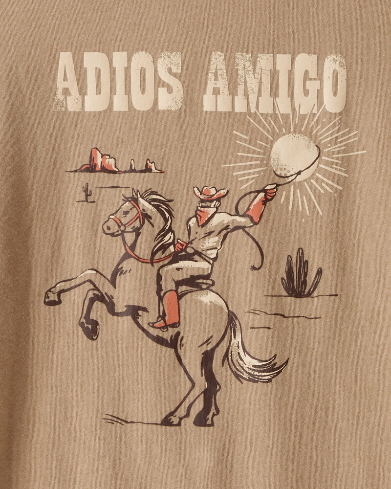 Boys Western Long-Sleeve Graphic Tee - Brown, image 2 of 3 slides