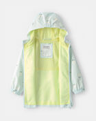 Toddler Girl Floral Raincoat - Blue, image 2 of 3 slides