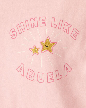 Baby Girl Shine Like Abuela Cotton Long-Sleeve Graphic Bodysuit - Pink, 