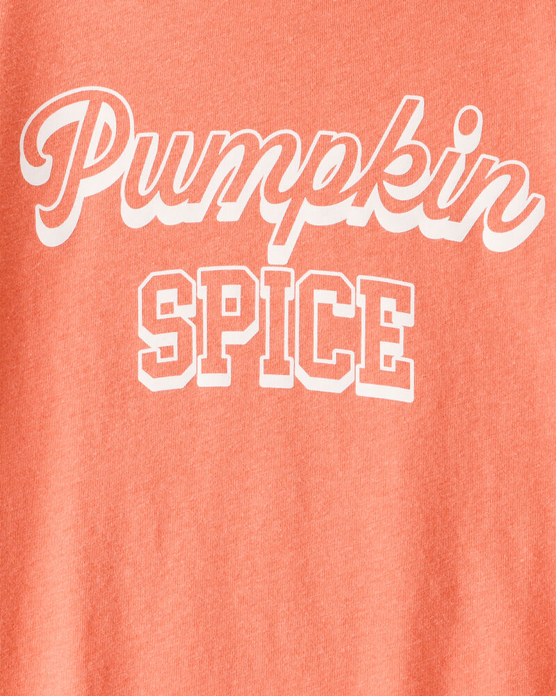 Girls Pumpkin Spice Short-Sleeve Graphic Tee - Orange, image 2 of 3 slides