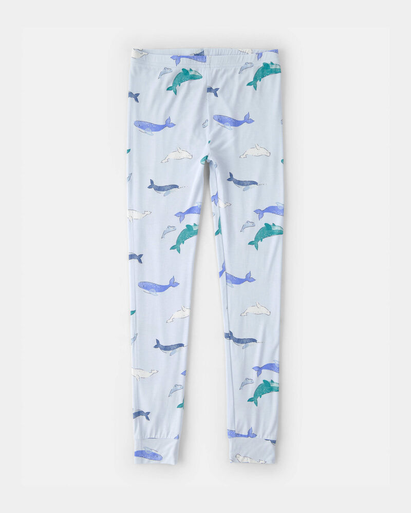 Boys Whale PurelySoft Short-Sleeve Snug Fit 2-Piece Pajama Set - Blue, image 2 of 7 slides