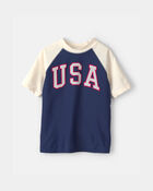Boys 'USA' Short-Sleeve Rashguard - Red/White/Blue, image 1 of 4 slides