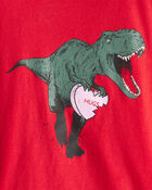 Boys Dinosaur Long-Sleeve Graphic Tee - Red, image 2 of 3 slides