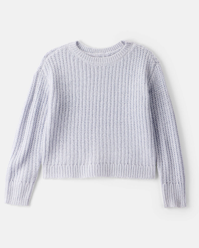 Girls Long-Sleeve Sweater - Blue, image 1 of 4 slides