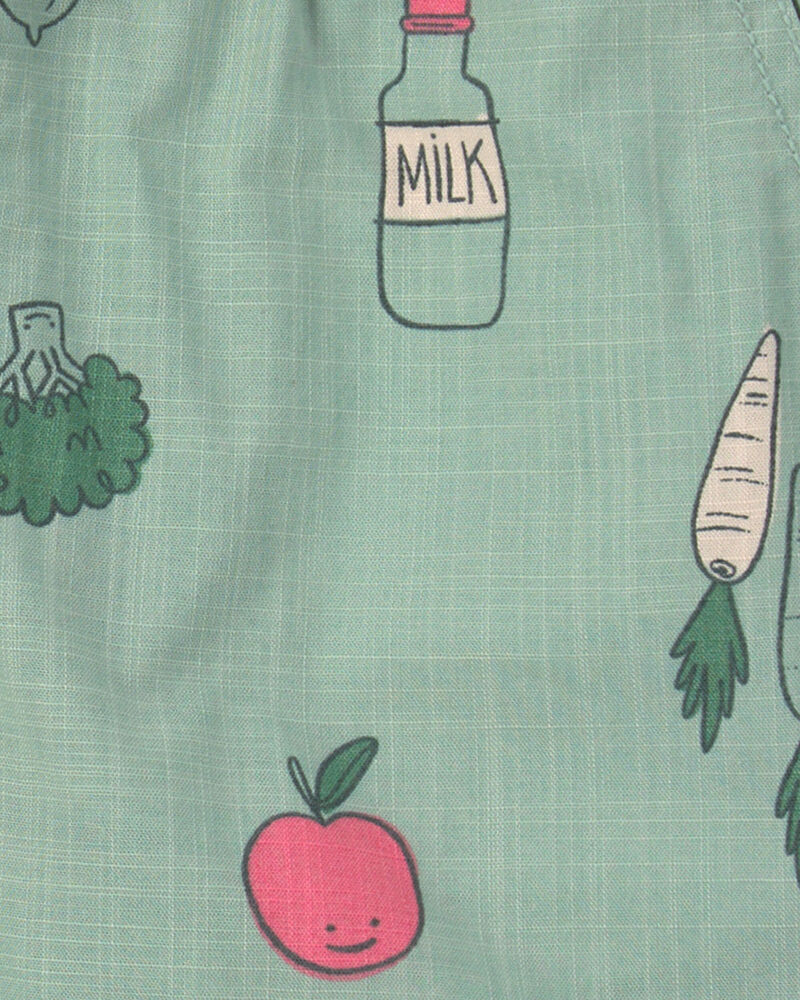 Toddler Boy Veggie Fruit Shorts - Green, image 3 of 4 slides